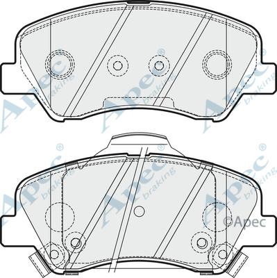 APEC PAD1883 - Гальмівні колодки, дискові гальма autocars.com.ua