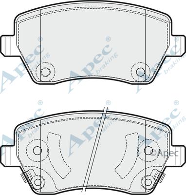 APEC PAD1887 - Гальмівні колодки, дискові гальма autocars.com.ua