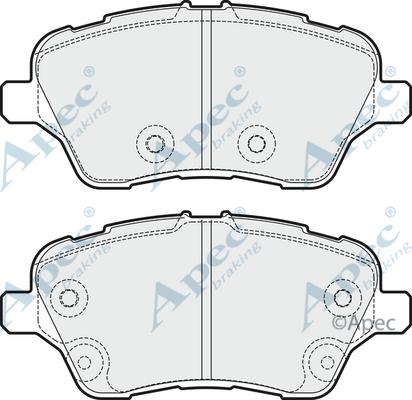 APEC PAD1905 - Гальмівні колодки, дискові гальма autocars.com.ua