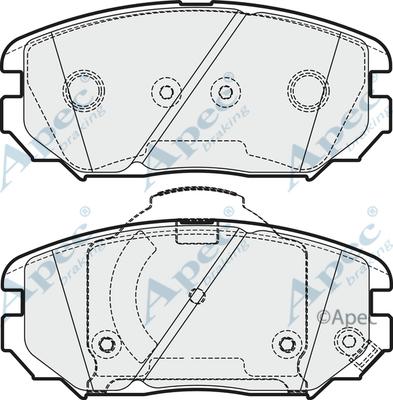APEC PAD1956 - Гальмівні колодки, дискові гальма autocars.com.ua
