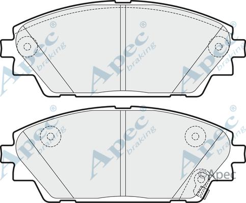 APEC PAD1968 - Гальмівні колодки, дискові гальма autocars.com.ua