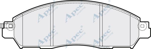 APEC PAD2044 - Гальмівні колодки, дискові гальма autocars.com.ua