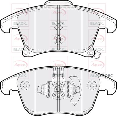 APEC PAD2070B - Гальмівні колодки, дискові гальма autocars.com.ua