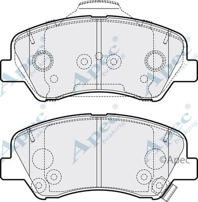 APEC PAD2077 - Гальмівні колодки, дискові гальма autocars.com.ua