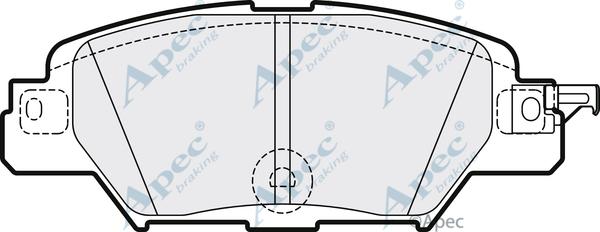 APEC PAD2172 - Гальмівні колодки, дискові гальма autocars.com.ua