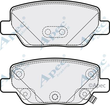 APEC PAD2173 - Гальмівні колодки, дискові гальма autocars.com.ua