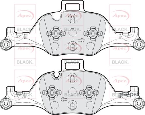 APEC PAD2187B - Гальмівні колодки, дискові гальма autocars.com.ua