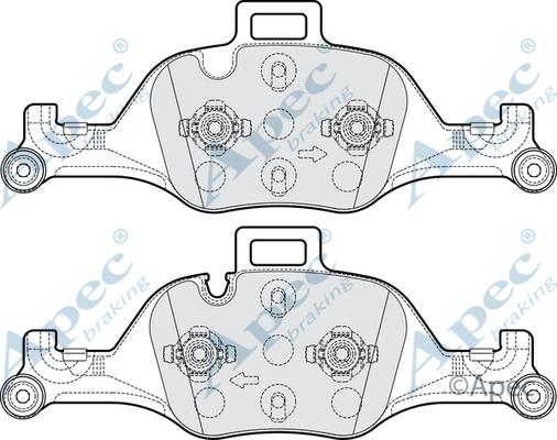 APEC PAD2187 - Гальмівні колодки, дискові гальма autocars.com.ua