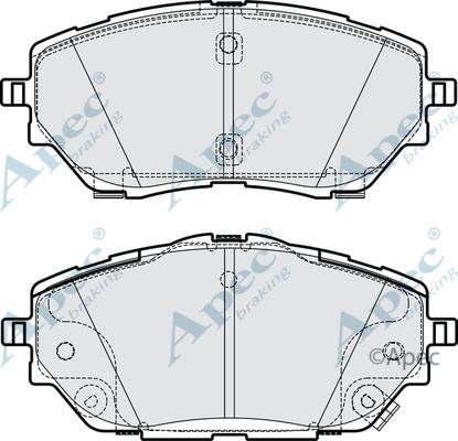 APEC PAD2197 - Гальмівні колодки, дискові гальма autocars.com.ua