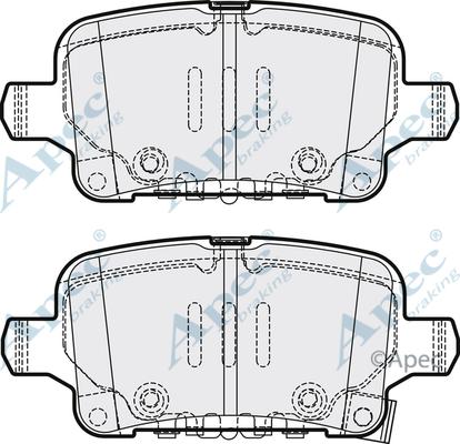 APEC PAD2209 - Гальмівні колодки, дискові гальма autocars.com.ua