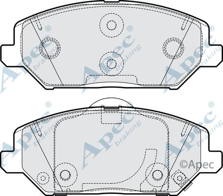 APEC PAD2236 - Гальмівні колодки, дискові гальма autocars.com.ua