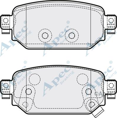 APEC PAD2241 - Гальмівні колодки, дискові гальма autocars.com.ua