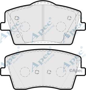 APEC PAD2249 - Гальмівні колодки, дискові гальма autocars.com.ua