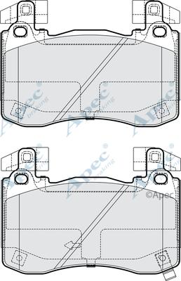 APEC PAD2260 - Гальмівні колодки, дискові гальма autocars.com.ua