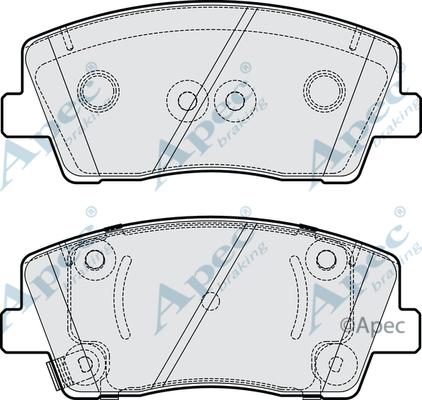 APEC PAD2264 - Гальмівні колодки, дискові гальма autocars.com.ua
