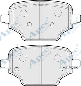 APEC PAD2281 - Гальмівні колодки, дискові гальма autocars.com.ua
