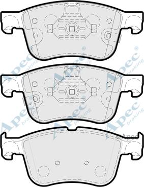 APEC PAD2283 - Гальмівні колодки, дискові гальма autocars.com.ua