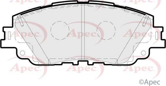 APEC PAD2292 - Гальмівні колодки, дискові гальма autocars.com.ua