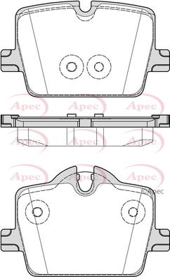 APEC PAD2297 - Гальмівні колодки, дискові гальма autocars.com.ua