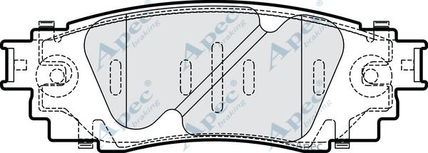 APEC PAD2307 - Гальмівні колодки, дискові гальма autocars.com.ua