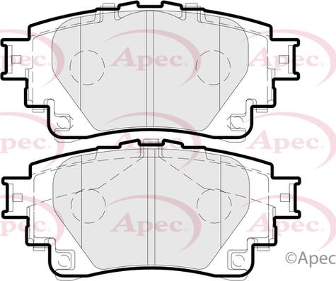 APEC PAD2308 - Гальмівні колодки, дискові гальма autocars.com.ua