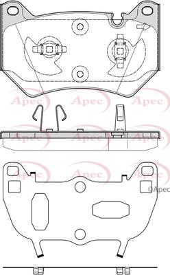 APEC PAD2311 - Гальмівні колодки, дискові гальма autocars.com.ua