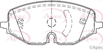APEC PAD2334 - Гальмівні колодки, дискові гальма autocars.com.ua
