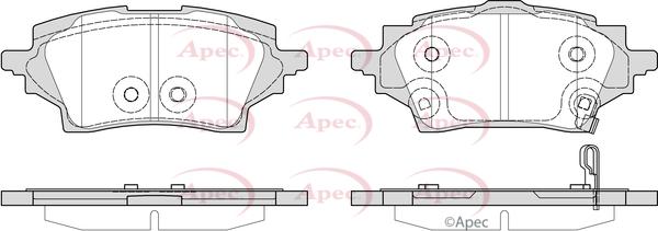 APEC PAD2375 - Гальмівні колодки, дискові гальма autocars.com.ua