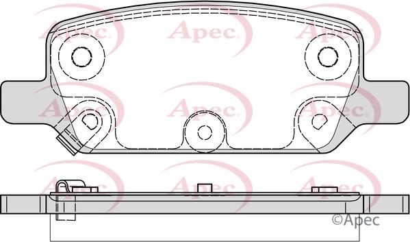 APEC PAD2410 - Гальмівні колодки, дискові гальма autocars.com.ua