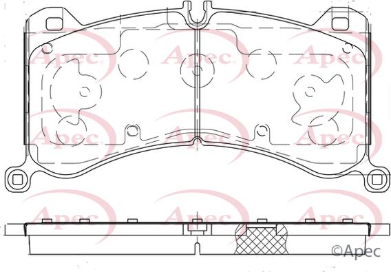 APEC PAD2429 - Гальмівні колодки, дискові гальма autocars.com.ua