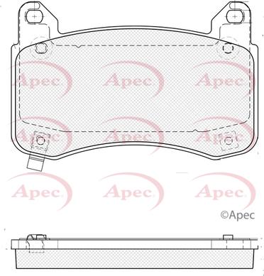 APEC PAD2496 - Гальмівні колодки, дискові гальма autocars.com.ua