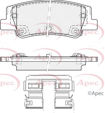 APEC PAD2534 - Гальмівні колодки, дискові гальма autocars.com.ua