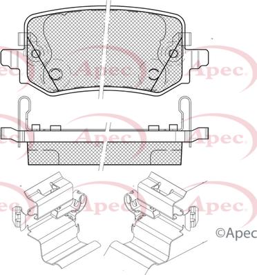 APEC PAD2535 - Гальмівні колодки, дискові гальма autocars.com.ua