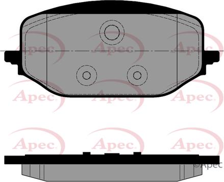 APEC PAD2556 - Гальмівні колодки, дискові гальма autocars.com.ua