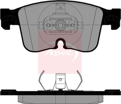 APEC PAD2594 - Гальмівні колодки, дискові гальма autocars.com.ua