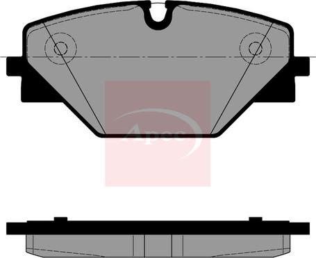 APEC PAD2617 - Гальмівні колодки, дискові гальма autocars.com.ua