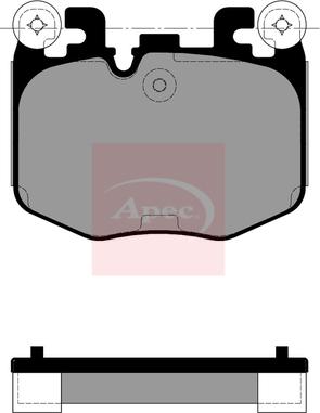 APEC PAD2667 - Гальмівні колодки, дискові гальма autocars.com.ua