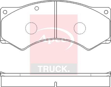 APEC PAD29017 - Гальмівні колодки, дискові гальма autocars.com.ua