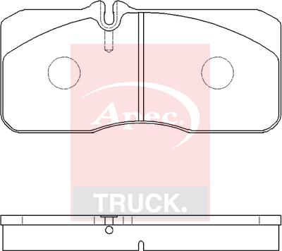 APEC PAD29055 - Гальмівні колодки, дискові гальма autocars.com.ua