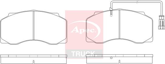 APEC PAD29077 - Гальмівні колодки, дискові гальма autocars.com.ua