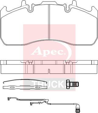 APEC PAD29173K - Гальмівні колодки, дискові гальма autocars.com.ua
