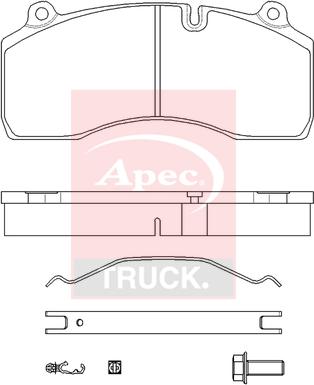 APEC PAD29181K - Гальмівні колодки, дискові гальма autocars.com.ua