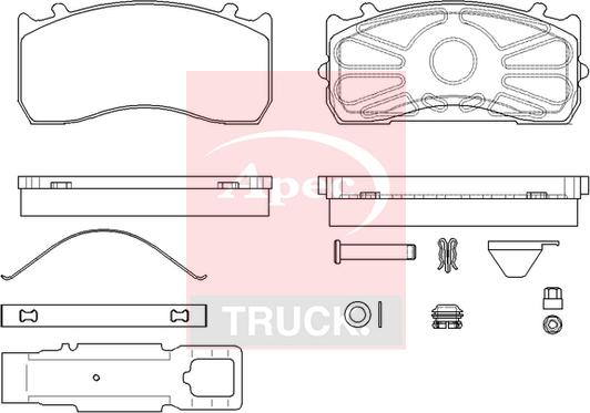 APEC PAD29183K - Гальмівні колодки, дискові гальма autocars.com.ua