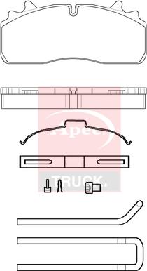 APEC PAD29284K - Гальмівні колодки, дискові гальма autocars.com.ua