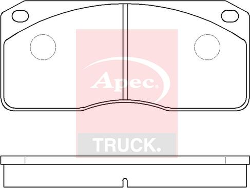 APEC PAD29302 - Гальмівні колодки, дискові гальма autocars.com.ua