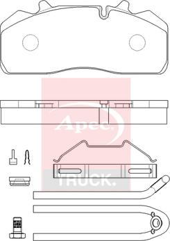 APEC PAD29313K - Гальмівні колодки, дискові гальма autocars.com.ua