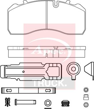 APEC PAD29320K - Гальмівні колодки, дискові гальма autocars.com.ua