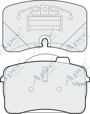 APEC PAD681 - Гальмівні колодки, дискові гальма autocars.com.ua