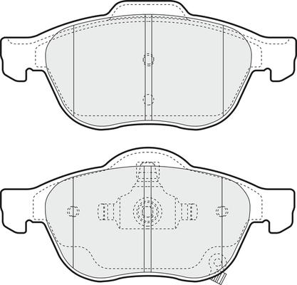 R Brake RB1556-396 - Гальмівні колодки, дискові гальма autocars.com.ua