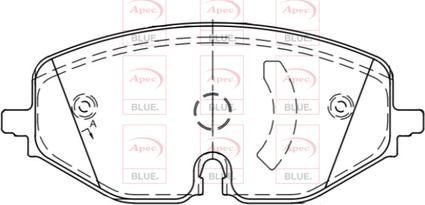 APEC PD3950 - Гальмівні колодки, дискові гальма autocars.com.ua